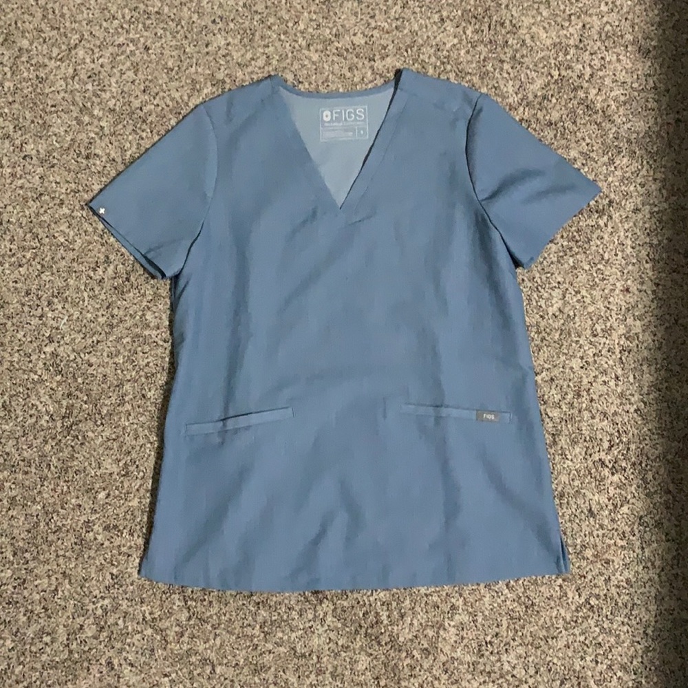COPY - Figs heather indigo scrub top